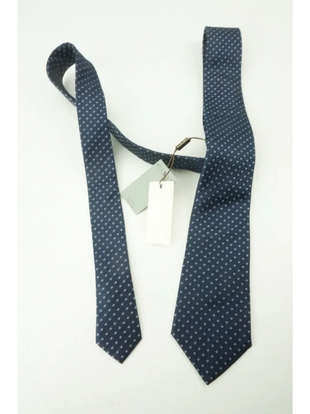 Canali Aegean Blue Macclesfield Plaid 100% Silk Tie Brand New With Tags